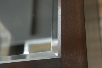 和製ビンテージ　九州民芸家具　シックな佇まいが上品なホールクロックキャビネット(ガラスケース、ショーケース、縦型キャビネット、収納棚、戸棚、飾り棚、ヴィンテージ)(R-065698)
