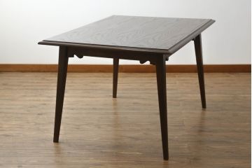 中古　美品　永田良介商店　神戸洋家具　和洋どちらの空間にもおすすめのダイニングテーブル(4人掛け、4P、ワークデスク、在宅ワーク、在宅用、作業台、4人掛け、4P)(R-065700)
