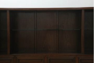 中古　通産大臣指定伝統的工芸品　大阪唐木指物　花梨(カリン)材　漆塗り　宮下賢次郎作　希少モデル!!　上品な佇まいが魅力のサイドボード(サイドキャビネット、飾り棚、収納棚、戸棚)(R-065701)