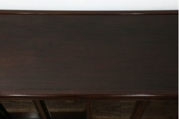 中古　通産大臣指定伝統的工芸品　大阪唐木指物　花梨(カリン)材　漆塗り　宮下賢次郎作　希少モデル!!　上品な佇まいが魅力のサイドボード(サイドキャビネット、飾り棚、収納棚、戸棚)(R-065701)