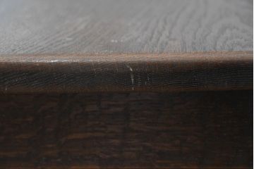 中古　美品　永田良介商店　神戸洋家具　落ち着きのあるシックな佇まいが魅力のラダー型食堂椅子2脚セット(ダイニングチェア、ラダーバックチェア、ワークチェア、板座チェア、椅子、イス)(R-065702)