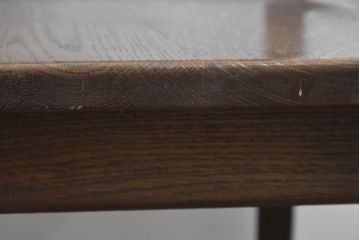 中古　美品　永田良介商店　神戸洋家具　落ち着きのあるシックな佇まいが魅力のラダー型食堂椅子2脚セット(ダイニングチェア、ラダーバックチェア、ワークチェア、板座チェア、椅子、イス)(R-065702)