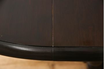 中古　美品!!　松本民芸家具　脚のデザインがシックな27型バタフライ卓(ドロップリーフテーブル、ダイニングテーブル、バタフライテーブル、エクステンションテーブル、食卓、2人掛け、4人掛け)(定価約20万円)(R-065709)