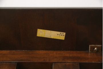 中古　美品!!　松本民芸家具　脚のデザインがシックな27型バタフライ卓(ドロップリーフテーブル、ダイニングテーブル、バタフライテーブル、エクステンションテーブル、食卓、2人掛け、4人掛け)(定価約20万円)(R-065709)