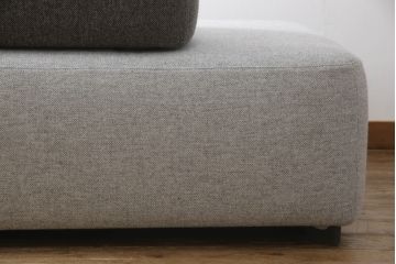 中古　極美品　FRITZ HANSEN(フリッツハンセン)　アルファベットソファシリーズ　クッション2個付き　シンプルモダンなデザインが魅力的な2人掛けソファ(2シーター、2P、二人掛け)(定価約66万円)(R-065711)