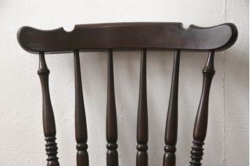 中古　美品　松本民芸家具　上品な佇まいが魅力のSP型スピンドルチェア2脚セット(板座チェア、椅子、イス、ダイニングチェア)(R-065716)