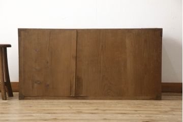 和製アンティーク　前面内部・桐材　時代を経た趣が感じられる佐渡小木箪笥ローボード(佐渡箪笥、和たんす、時代箪笥、収納箪笥、衣装箪笥、引き出し、ローチェスト、テレビ台)(R-065733)