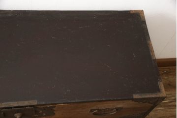 和製アンティーク　前面内部・桐材　時代を経た趣が感じられる佐渡小木箪笥ローボード(佐渡箪笥、和たんす、時代箪笥、収納箪笥、衣装箪笥、引き出し、ローチェスト、テレビ台)(R-065734)