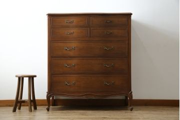 中古　DREXEL HERITAGE(ドレクセルヘリテイジ)　Touraine(ツーレイン)　マホガニー材製の贅沢なアンティーク調チェスト(引き出し、サイドチェスト)(R-065739)