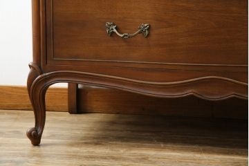 中古　DREXEL HERITAGE(ドレクセルヘリテイジ)　Touraine(ツーレイン)　マホガニー材製の贅沢なアンティーク調チェスト(引き出し、サイドチェスト)(R-065739)
