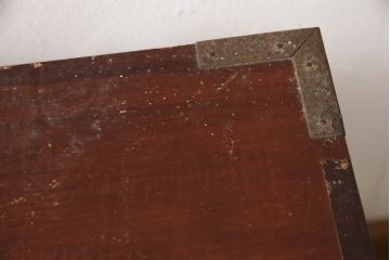 和製アンティーク　明治期　前面欅(ケヤキ)材　金具の立派な佐渡箪笥(小木箪笥、和たんす、ローチェスト、ローボード、時代箪笥、収納箪笥、引き出し、アンティーク箪笥)(R-065741)