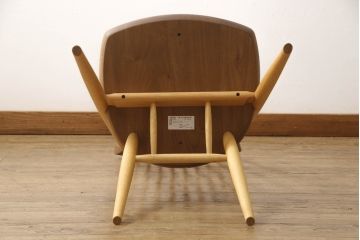 中古　展示美品　柏木工　CC71K(ウォールナットWP+オークNP)　CIVIL(シビル)　シンプルながらデザイン性を感じられるダイニングチェア(板座チェア、椅子、イス)(R-065749)
