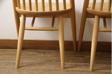 中古　展示美品　柏木工　CC71A(オーク)　CIVIL(シビル)　シンプルながらデザイン性を感じられるダイニングチェア2脚セット(板座チェア、椅子、イス)(R-065750)