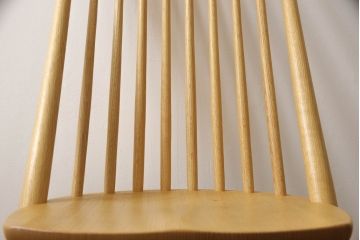 中古　展示美品　柏木工　CC71A(オーク)　CIVIL(シビル)　シンプルながらデザイン性を感じられるダイニングチェア(板座チェア、椅子、イス)(R-065751)