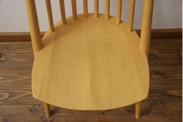 中古　展示美品　柏木工　CC71A(オーク)　CIVIL(シビル)　シンプルながらデザイン性を感じられるダイニングチェア(板座チェア、椅子、イス)(R-065751)
