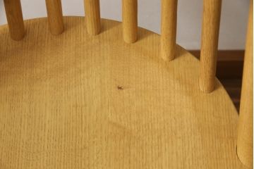 中古　展示美品　柏木工　CC71A(オーク)　CIVIL(シビル)　シンプルながらデザイン性を感じられるダイニングチェア(板座チェア、椅子、イス)(R-065751)