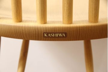 中古　展示美品　柏木工　CC71A(オーク)　CIVIL(シビル)　シンプルながらデザイン性を感じられるダイニングチェア(板座チェア、椅子、イス)(R-065751)