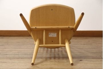 中古　展示美品　柏木工　CC71A(オーク)　CIVIL(シビル)　シンプルながらデザイン性を感じられるダイニングチェア(板座チェア、椅子、イス)(R-065751)