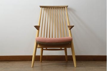 中古　展示美品　柏木工　CDC57K(ウォールナットWP+オークNP)　CIVIL(シビル)　LDチェア　北欧スタイルの空間づくりにおすすめのダイニングチェア(アームチェア、椅子、イス)(R-065752)