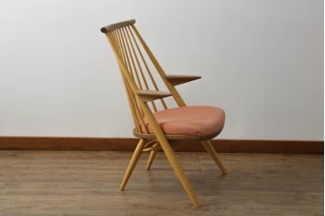 中古　展示美品　柏木工　CDC57K(ウォールナットWP+オークNP)　CIVIL(シビル)　LDチェア　北欧スタイルの空間づくりにおすすめのダイニングチェア(アームチェア、椅子、イス)(R-065752)