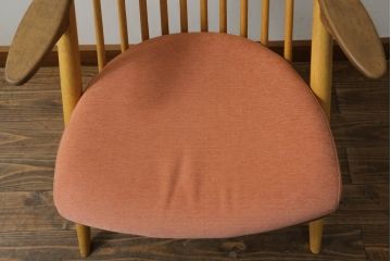 中古　展示美品　柏木工　CDC57K(ウォールナットWP+オークNP)　CIVIL(シビル)　LDチェア　北欧スタイルの空間づくりにおすすめのダイニングチェア(アームチェア、椅子、イス)(R-065752)