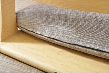 中古　柏木工(KASHIWA・カシワ)　THE ZEN(ザ・ゼン)　JWC72　オーク材　和モダンな空間にも合わせやすい座布団付き座椅子2台セット(座イス、座いす、2脚セット)(R-065754)