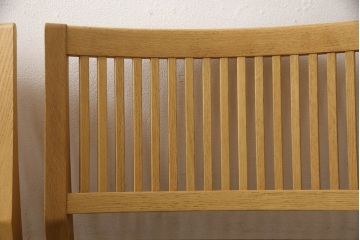 中古　柏木工(KASHIWA・カシワ)　THE ZEN(ザ・ゼン)　JWC72　オーク材　和モダンな空間にも合わせやすい座布団付き座椅子2台セット(座イス、座いす、2脚セット)(R-065755)