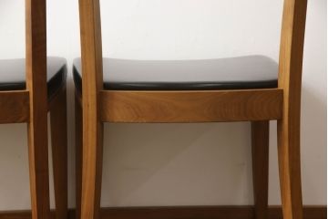 中古　展示美品　Ritzwell(リッツウェル)　CAREZZA(カレッツァ)　782　ウォールナット材　洗練されたフォルムが魅力のチェア2脚セット(ダイニングチェア、椅子、イス)(定価1脚約10万円)(R-065757)