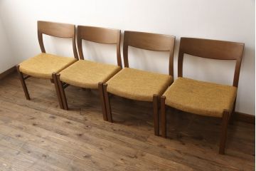 中古　展示美品　CONDE HOUSE(カンディハウス)　レジェーロ　品のある上質な空間を演出するダイニングチェア4脚セット(サイドチェア、椅子、イス)(R-065759)