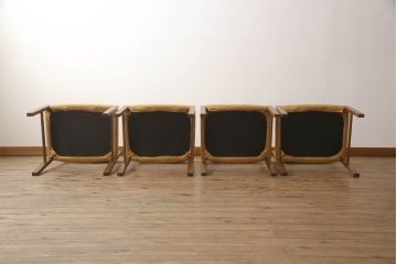 中古　展示美品　CONDE HOUSE(カンディハウス)　レジェーロ　品のある上質な空間を演出するダイニングチェア4脚セット(サイドチェア、椅子、イス)(R-065759)