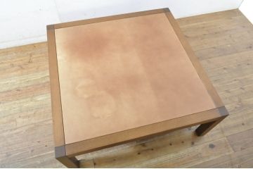 中古　展示品　Ritzwell(リッツウェル)　GRAND LEEWISE(グランドリーワイズ)　和モダンなコーディネートに活躍してくれる肘なし2人掛けソファ&オットマン&サイドテーブル3点セット(ラブソファ、2Pソファ、二人掛け、フットスツール、リビングテーブル、センターテーブル)(定価3点計約75万円)(R-065765)
