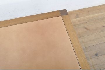 中古　展示品　Ritzwell(リッツウェル)　GRAND LEEWISE(グランドリーワイズ)　和モダンなコーディネートに活躍してくれる肘なし2人掛けソファ&オットマン&サイドテーブル3点セット(ラブソファ、2Pソファ、二人掛け、フットスツール、リビングテーブル、センターテーブル)(定価3点計約75万円)(R-065765)