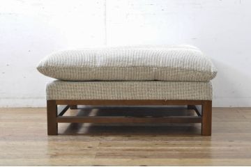 中古　展示品　Ritzwell(リッツウェル)　GRAND LEEWISE(グランドリーワイズ)　和モダンなコーディネートに活躍してくれる肘なし2人掛けソファ&オットマン&サイドテーブル3点セット(ラブソファ、2Pソファ、二人掛け、フットスツール、リビングテーブル、センターテーブル)(定価3点計約75万円)(R-065765)