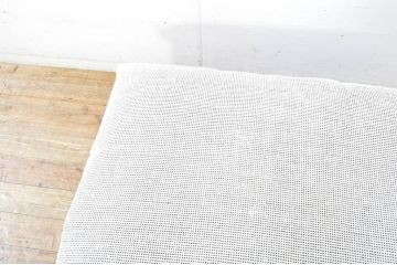 中古　展示品　Ritzwell(リッツウェル)　GRAND LEEWISE(グランドリーワイズ)　和モダンなコーディネートに活躍してくれる肘なし2人掛けソファ&オットマン&サイドテーブル3点セット(ラブソファ、2Pソファ、二人掛け、フットスツール、リビングテーブル、センターテーブル)(定価3点計約75万円)(R-065765)
