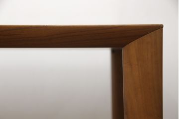中古　CONDE HOUSE(カンディハウス)　WING LUX LD　ウォールナット材　三角モチーフの脚がお洒落!シンプルな中にこだわりが感じられるダイニングテーブル(6人掛け、8人掛け、食卓、作業台)(定価297,000円)(R-065768)