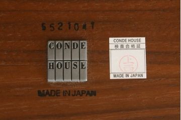 中古　CONDE HOUSE(カンディハウス)　WING LUX LD　ウォールナット材　三角モチーフの脚がお洒落!シンプルな中にこだわりが感じられるダイニングテーブル(6人掛け、8人掛け、食卓、作業台)(定価297,000円)(R-065768)
