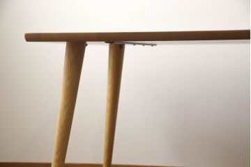 中古　展示美品　柏木工(KASHIWA・カシワ)　CIVIL(シビル)　CT87K　ウォールナット材+オーク材　ナチュラルインテリアにおすすめのダイニングテーブル(木脚、6人掛け、8人掛け、食卓、作業台)(定価350,900円)(R-065769)