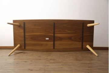 中古　展示美品　柏木工(KASHIWA・カシワ)　CIVIL(シビル)　CT87K　ウォールナット材+オーク材　ナチュラルインテリアにおすすめのダイニングテーブル(木脚、6人掛け、8人掛け、食卓、作業台)(定価350,900円)(R-065769)