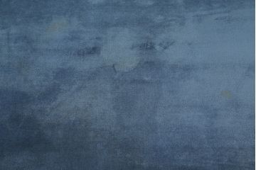 中古　松本民芸家具　#301型曲肘布張イス　上品なブルーカラーが空間のアクセントになる3人掛けソファ(3P、三人掛け、トリプルソファ、アームソファ)(定価約48万円)(R-065776)