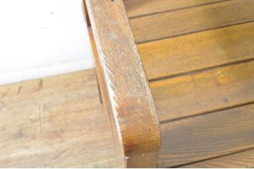 和製アンティーク　栓材　シンプルなデザインが魅力のベンチ(長椅子、長イス、3人掛け、3P、ダイニングソファベンチ、板座チェア)(R-065785)