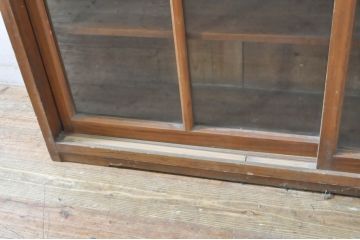 和製アンティーク　古い病院で使われていた薄型収納棚(キャビネット、戸棚、陳列棚、飾り棚、サイドボード)(R-065788)