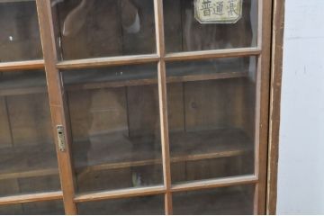和製アンティーク　古い病院で使われていた薄型収納棚(キャビネット、戸棚、陳列棚、飾り棚、サイドボード)(R-065788)