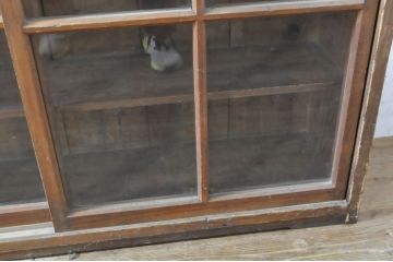 和製アンティーク　古い病院で使われていた薄型収納棚(キャビネット、戸棚、陳列棚、飾り棚、サイドボード)(R-065788)