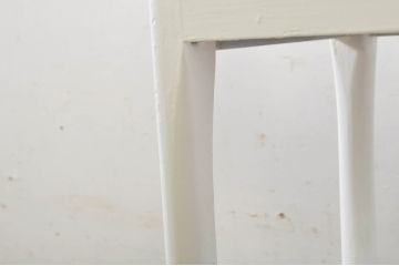和製アンティーク　ホワイトカラーが爽やかな四面ガラスのケビントガラスケース(ショーケース、デンタルケース、デンタルキャビネット、陳列棚、飾り棚、収納棚、戸棚、店舗什器)(R-065799)