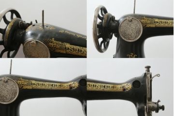 ジャンク品　イギリスアンティーク　SINGER(シンガー)社　置くだけで絵になる素敵な足踏みミシン(シンガーミシン、ミシンテーブル、ミシン台、工業用ミシン、サイドテーブル、ディスプレイ、英国)(R-065801)