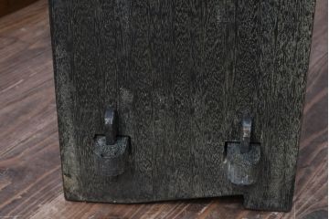 和製アンティーク　ダークカラーがおしゃれ!!和モダンな空間づくりにもおすすめの楔(くさび)式本棚(ブックシェルフ、オープンラック、収納棚、飾り棚)(R-065802)