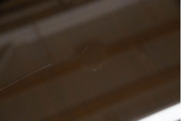 和製ビンテージ　日田工芸　チーク材　スモークがかったガラス天板がおしゃれなセンターテーブル(リビングテーブル、ローテーブル、ヴィンテージ)(R-065808)