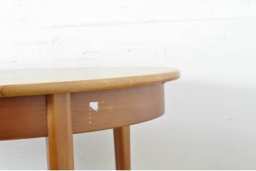 イギリスビンテージ　チーク材　北欧スタイルにおすすめなダイニングテーブル(4人掛け、6人掛け、エクステンションテーブル、拡張式テーブル、オーバル型、食卓、ヴィンテージ、英国)(R-065818)