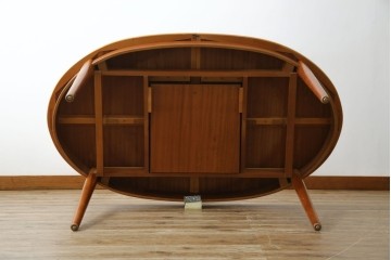 イギリスヴィンテージ　チーク材　北欧スタイルにおすすめなダイニングテーブル　(R-065818)