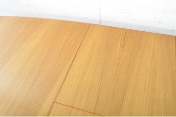 イギリスビンテージ　チーク材　北欧スタイルにおすすめ!!滑らかなフォルムの脚が印象的なダイニングテーブル(4人掛け、6人掛け、エクステンションテーブル、拡張式テーブル、食卓、ヴィンテージ、英国)(R-065820)